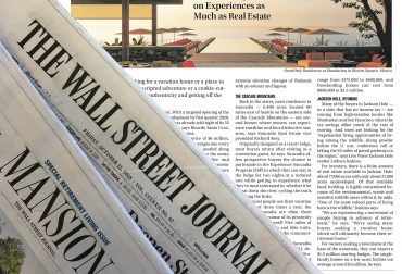 Wall Street Journal - Jackson Hole - Latham Jenkins Realtor